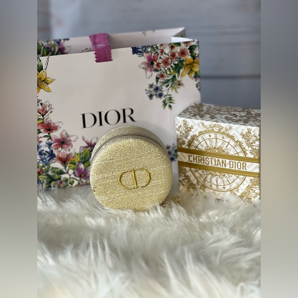 Dior gold limited edition trousse pouch, New In Box